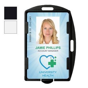 Black NextLife™ Eco-Friendly Multi-Card Rigid Badge Holder