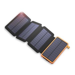 20000mAh Power Bank w/Foldable Solar Panels & Flashlight