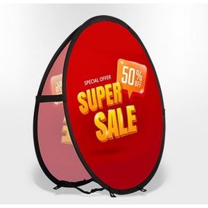 Round Pop Up A-Frame Banner - Large