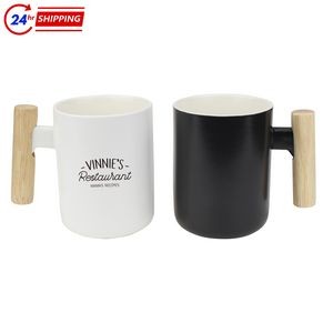 Ceramic Cup With Wooden Handle