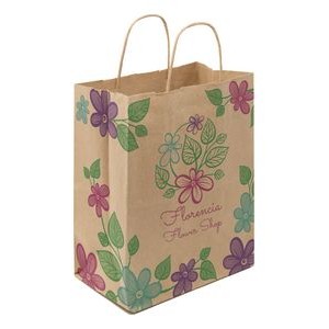 8.5" x 10.25" x 5" Full Color Natural Handle Shopper Paper Bags
