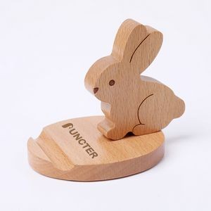 Cute Rabbit Wooden Phone Stand Phone Holder