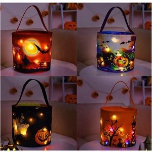 Halloween LED Candy Bucket Tote Bag