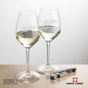 Swiss Force® Opener & 2 RIEDEL Extreme Wine - Black