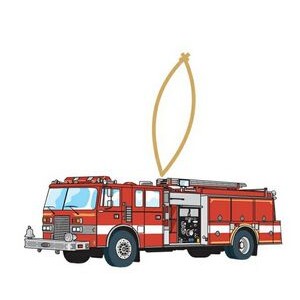 Fire Truck Promotional Ornament w/ Black Back (2 Square Inch)