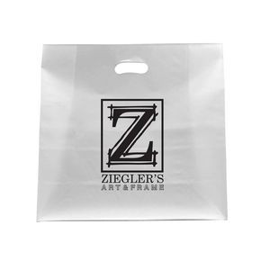 Frosted Clear Poly Die Cut Bag/ 4 MIL (16"x6"x15")