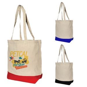 Colored Bottom Gusset Cotton Tote
