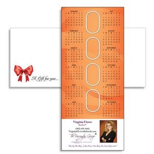 Magnetic Calendar with Envelope - Tangerine