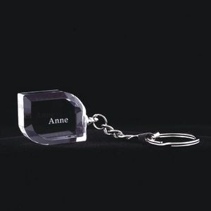 Crystal Angle-Facet Keychain