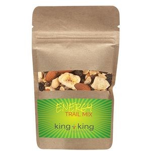 Resealable Kraft Pouch w/ Energy Trail Mix