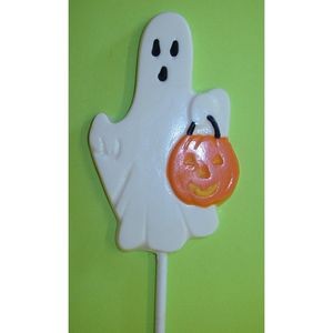 Ghost with Pumpkin Pail Pop