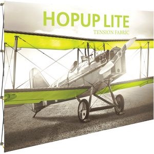 Hopup Lite 10ft Straight Full Height Tension Fabric Display & Front Graphic