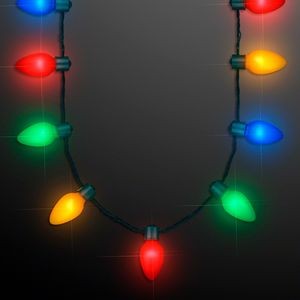 9 Lights Christmas Bulb Necklace - BLANK
