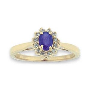 14k Sapphire & Diamond Ring