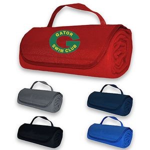 Roll Up Picnic Blanket w/Easy Carry Handle (47"x53")