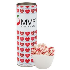 8" Valentine's Day Snack Tubes - Valentine's Pretzels