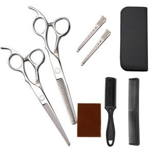 6.7" 8 PCS Professional Barber Hairdressing Hair Cutting Scissors Kit