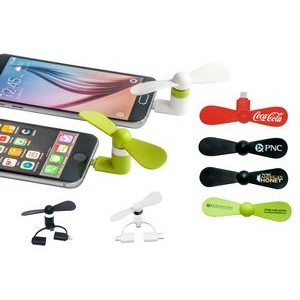 3-IN-1 MINI PHONE FAN. Multiple Tip Options Available