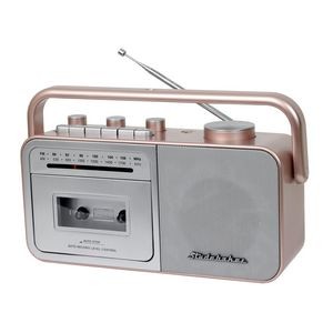Studebaker Rose Gold Auto Stop Cassette Player w/AM/FM Radio