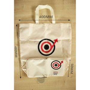 Foldable Tote Bag W/Zipper