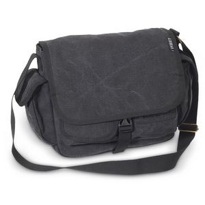 Everest Canvas Messenger, Large, Charcoal Gray