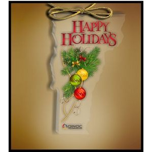 Vermont Ornament in Clear Acrylic