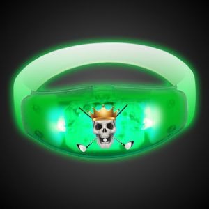 Sound Activated Green LED Stretchy Bangle Bracelet(Digi-Print)