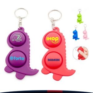 Dinosaur Push Pop Bubble Keychain