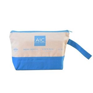 Custom Canvas Cosmetic Bag w/Handle Strap