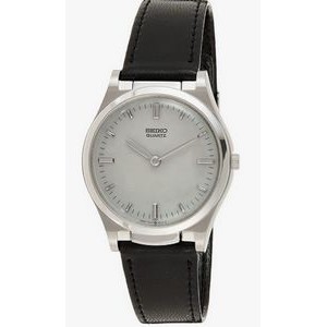 Seiko Men's Quartz Dial Calfskin Band Watch for the Visually Impaired