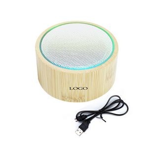 Bamboo Wireless Speaker with Flashing Lights