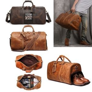 Vintage Crazy Horse Leather Luggage Bag
