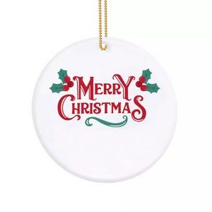 Round Ceramic Christmas Ornament