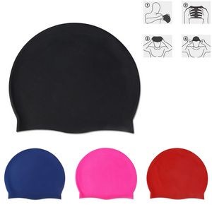 Unisex Silicone Swim Cap for Adults – Comfortable & Durable