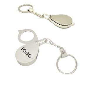 10X Swivel Magnifying Glass Key Ring