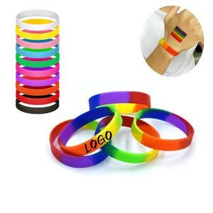 Silicone Rainbow Bracelets