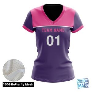 Women's Full Sublimation Flag Football Jersey - Butterfly Mesh