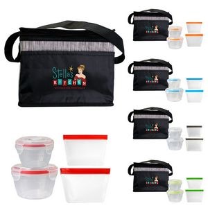Black Graph Nested Bagged Lunch Set