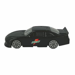 3" 1:64 Scale Nascar® Style Race Car -Black w/ Full Logo (Both Doors -same art) {u}