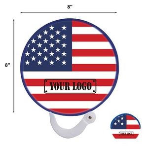 American Flag Collapsible Handheld Fan With Pouch