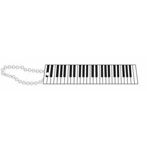 Keyboard Promotional Line Key Chain w/ Black Back (3 Square Inch)