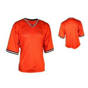 Adult Dazzle Cloth Football Jersey Shirt w/Stripe Neck & Cuff