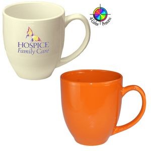 14oz Tangerine Orange Vitrified Bistro Mug (4 Color Process)