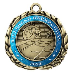 Vibraprint® Swimming Quali-Craft Medallion (2-1/2")