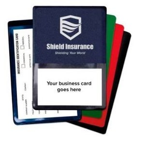 Vinyl Insurance Card Holders w/Buisness Card Holder (Standard 4" x 5 5/8")