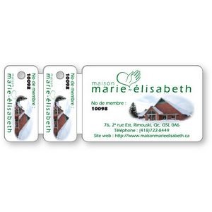 Premium Wallet Card & 2 Key Tag Combo, Full Color Front / Black on Back