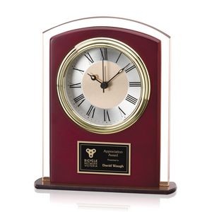 Rhonda Clock - Sepia/Rosewood 6½"