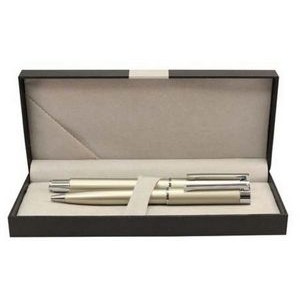 Maxima Piece Pen/Pencil Set-Satin Nickel