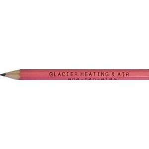 Hex golf pencil, without eraser, assorted colors, 3 lines of custom text (always sharpened)