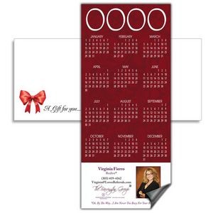 Magnetic Calendar with Envelope - Burgundy